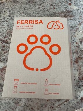 FERRISA Pet Clipper - Orange Paw Design